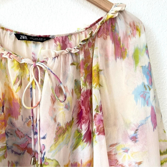 Zara Top Bundle (2) Sheer Long Sleeve - Picture 11 of 16